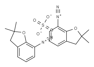 bis[2,3-dihydro-2,2-dimethyl-7-benzofurandiazonium] sulphate 结构式