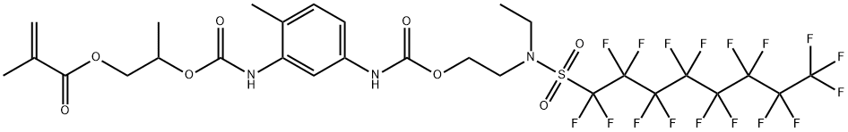 2-[[[[5-[[[2-[ethyl[(heptadecafluorooctyl)sulphonyl]amino]ethoxy]carbonyl]amino]-2-methylphenyl]amino]carbonyl]oxy]propyl methacrylate Structure