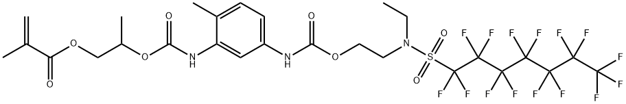 2-[[[[5-[[[2-[ethyl[(pentadecafluoroheptyl)sulphonyl]amino]ethoxy]carbonyl]amino]-2-methylphenyl]amino]carbonyl]oxy]propyl methacrylate|