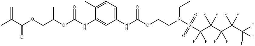 2-[[[[5-[[[2-[ethyl[(undecafluoropentyl)sulphonyl]amino]ethoxy]carbonyl]amino]-2-methylphenyl]amino]carbonyl]oxy]propyl methacrylate 结构式
