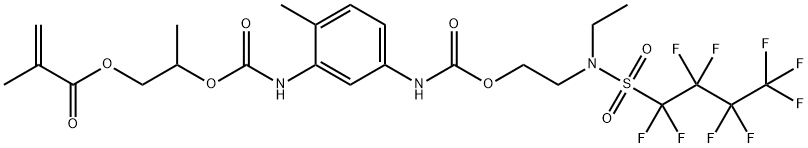 2-[[[[5-[[[2-[ethyl[(nonafluorobutyl)sulphonyl]amino]ethoxy]carbonyl]amino]-2-methylphenyl]amino]carbonyl]oxy]propyl methacrylate Structure