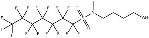 1,1,2,2,3,3,4,4,5,5,6,6,7,7,7-pentadecafluoro-N-(4-hydroxybutyl)-N-methylheptane-1-sulphonamide 结构式