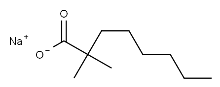 sodium 2,2-dimethyloctanoate 结构式