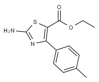 四(4-甲基苯基)-5-(羧乙基)-2-氨基噻唑, 68301-49-5, 结构式