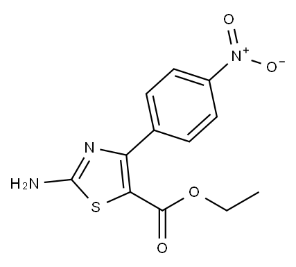 2-氨基-4-(4-硝基苯基)噻唑-5-羧酸乙酯, 68301-50-8, 结构式
