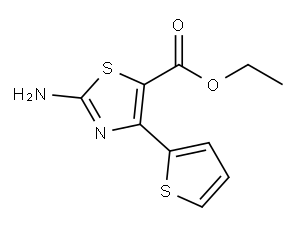 2-AMINO-4-(2-THIENYL)-5-THIAZOLECARBOXYLIC ACID ETHYL ESTER 结构式
