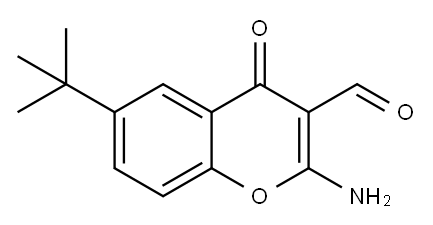 2-AMINO-6-TERT-BUTYL-3-FORMYLCHROMONE Structure