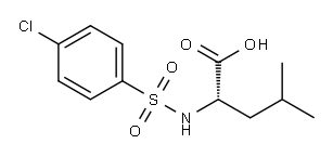 N-[(4-氯苯基)磺酰基]-L-亮氨酸, 68305-77-1, 结构式