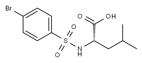 ((4-溴苯基)磺酰基)亮氨酸 结构式