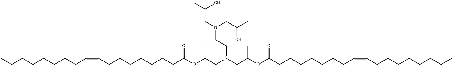 [[2-[bis(2-hydroxypropyl)amino]ethyl]imino]bis(1-methyl-2,1-ethanediyl) dioleate 结构式