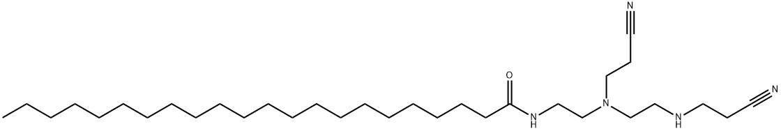 N-[2-[(2-cyanoethyl)[2-[(2-cyanoethyl)amino]ethyl]amino]ethyl]docosanamide 结构式