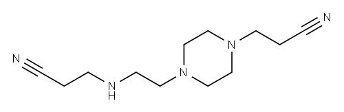 4-[2-[(2-cyanoethyl)amino]ethyl]piperazine-1-propiononitrile 结构式