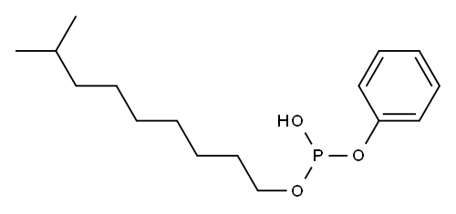 亚磷酸苯基异癸基酯, 68311-09-1, 结构式
