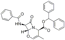 [2R-(2ALPHA,6ALPHA,7ALPHA)]-7-(苯甲酰基氨基)-3-甲基-8-氧代-5-氧杂-1-氮杂双环[4.2.0]辛-3-烯-2-甲酸二苯甲酯, 68314-21-6, 结构式