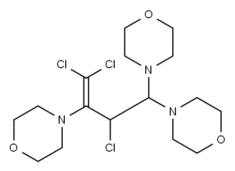 4,4',4''-[2-chloro-1-(dichloromethylene)propan-1-yl-3-ylidene]trismorpholine Structure