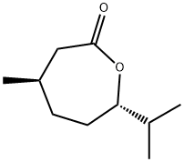 (4R反式)-7-异丙基-4-甲基氧杂环戊烷-2-酮, 68330-67-6, 结构式