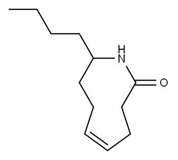 (Z)-9-Butyl-2,3,4,7,8,9-hexahydro-1H-azonin-2-one Structure