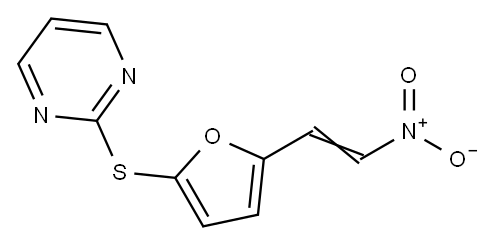 Furan, 2-(2-nitroethenyl)-5-(2-pyrimidylthio)-|