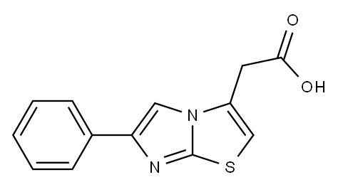 2-{6-苯基咪唑并[2,1-B][1,3]噻唑-3-基}乙酸 结构式