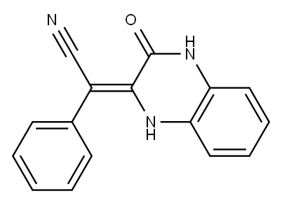 (2E)-2-(3-oxo-1,4-dihydroquinoxalin-2-ylidene)-2-phenyl-acetonitrile Structure