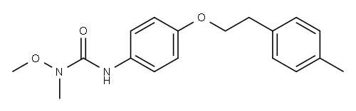 1-methoxy-1-methyl-3-[4-[2-(4-methylphenyl)ethoxy]phenyl]urea Structure