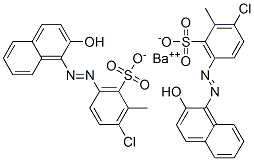 barium bis[6-chloro-3-[(2-hydroxy-1-naphthyl)azo]toluene-2-sulphonate] 结构式