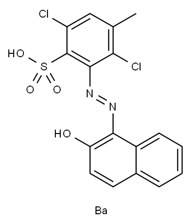 barium bis[2,5-dichloro-3-[(2-hydroxy-1-naphthyl)azo]toluene-4-sulphonate] 结构式