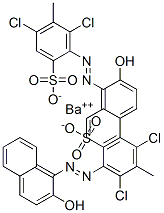 barium bis[2,6-dichloro-3-[(2-hydroxy-1-naphthyl)azo]toluene-4-sulphonate] 结构式