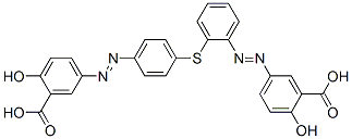 5-[[[[4-[(3-carboxy-4-hydroxyphenyl)azo]phenyl]thio]phenyl]azo]salicylic acid Structure