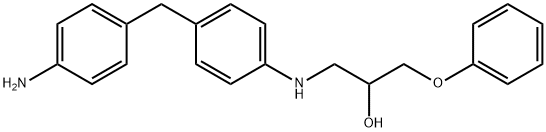 1-[[4-[(4-aminophenyl)methyl]phenyl]amino]-3-phenoxypropan-2-ol 结构式