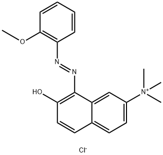 N,N,N-三甲基-7-羟基-8-[(2-甲氧基苯基)偶氮]-2-萘季铵盐酸盐 结构式
