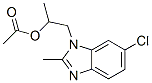 1-(6-Chloro-2-methyl-1H-benzimidazol-1-yl)-2-propanol acetate 结构式