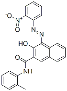 3-ヒドロキシ-N-(2-メチルフェニル)-4-[(2-ニトロフェニル)アゾ]-2-ナフタレンカルボアミド 化学構造式