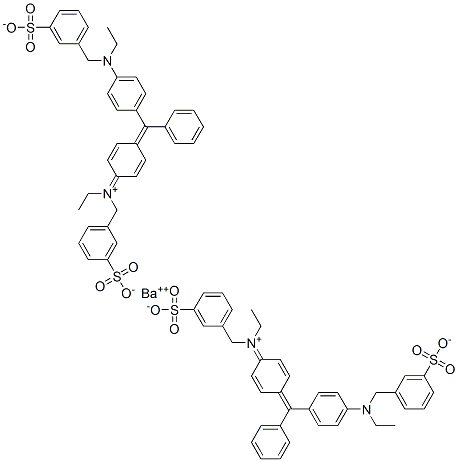 dihydrogen (ethyl)[4-[alpha-[4-[ethyl(3-sulphonatobenzyl)amino]phenyl]benzylidene]cyclohexa-2,5-dien-1-ylidene](3-sulphonatobenzyl)ammonium, barium salt Structure