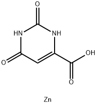 ビス(1,2,3,6-テトラヒドロ-2,6-ジオキソ-4-ピリミジンカルボン酸)亜鉛 化学構造式