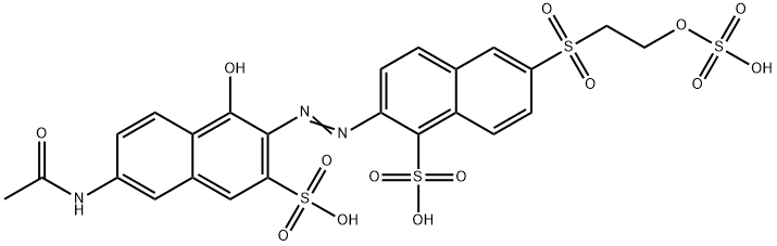 2-[[6-acetamido-1-hydroxy-3-sulpho-2-naphthyl]azo]-6-[[2-(sulphooxy)ethyl]sulphonyl]naphthalene-1-sulphonic acid Structure