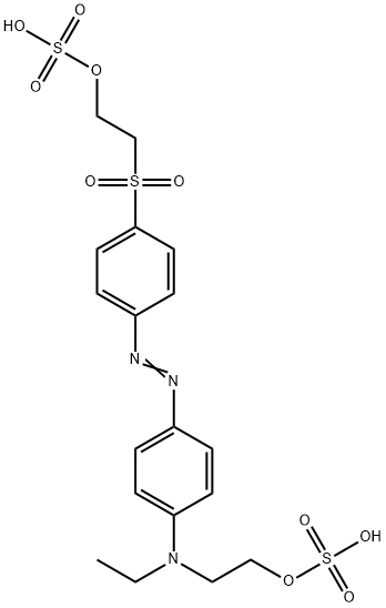 Sulfuric acid hydrogen 2-[[4-[[4-[ethyl[2-(sulfooxy)ethyl]amino]phenyl]azo]phenyl]sulfonyl]ethyl ester 结构式