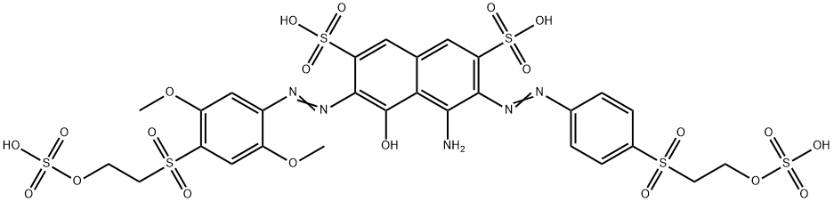 2,7-Naphthalenedisulfonic acid, 4-amino-6-2,5-dimethoxy-4-2-(sulfooxy)ethylsulfonylphenylazo-5-hydroxy-3-4-2-(sulfooxy)ethylsulfonylphenylazo- 结构式