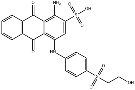 1-amino-9,10-dihydro-4-[[4-[(2-hydroxyethyl)sulphonyl]phenyl]amino]-9,10-dioxoanthracene-2-sulphonic acid 结构式
