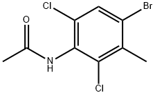 N-(4-溴-2,6-二氯-3-甲基苯基)乙酰胺, 68399-95-1, 结构式