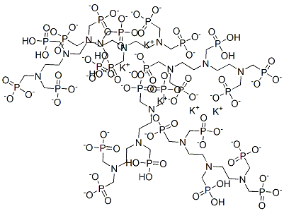 [[(膦酰甲基)亚氨基]双[2,1-亚乙基次氮基双(亚甲基)]]四磷酸五钾盐 结构式