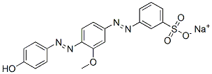 sodium 3-[[4-[(4-hydroxyphenyl)azo]-3-methoxyphenyl]azo]benzenesulphonate 结构式