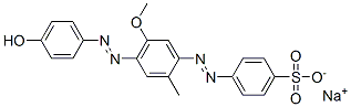 sodium [[4-[(4-hydroxyphenyl)azo]-5-methoxy-2-methylphenyl]azo]-4-benzenesulphonate 结构式