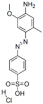 4-[(4-amino-5-methoxy-o-tolyl)azo]benzenesulphonic acid monohydrochloride 结构式