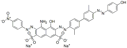 disodium 4-amino-5-hydroxy-6-[[4'-[(4-hydroxyphenyl)azo]-3,3'-dimethyl[1,1'-biphenyl]-4-yl]azo]-3-[(4-nitrophenyl)azo]naphthalene-2,7-disulphonate|