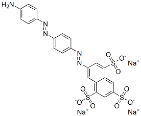 trisodium 7-[[4-[(4-aminophenyl)azo]phenyl]azo]naphthalene-1,3,5-trisulphonate 结构式
