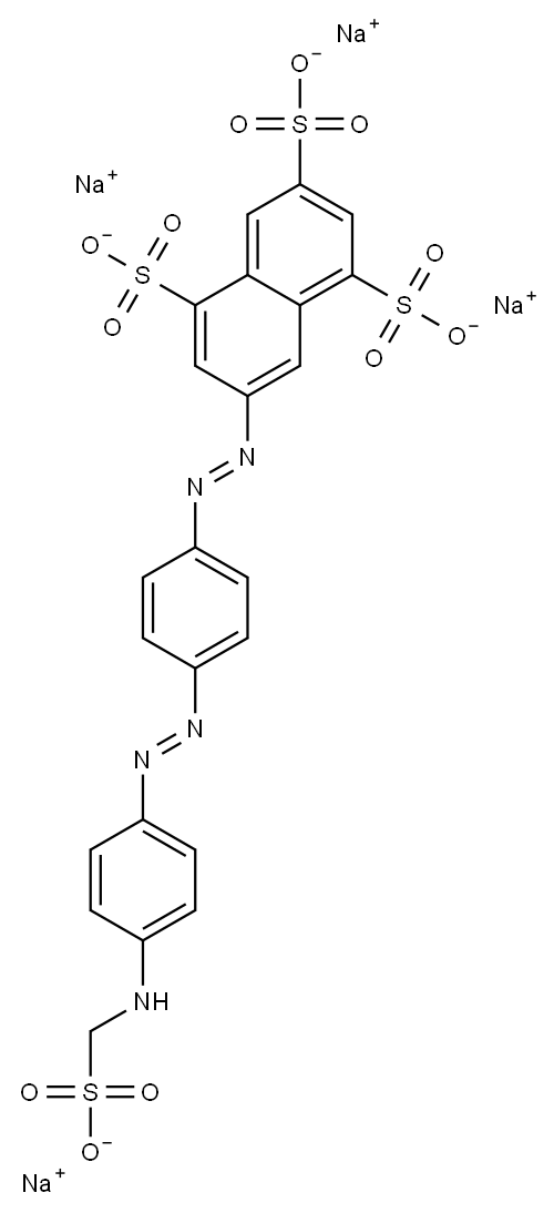 tetrasodium 7-[[4-[[4-[(sulphonatomethyl)amino]phenyl]azo]phenyl]azo]naphthalene-1,3,5-trisulphonate Structure