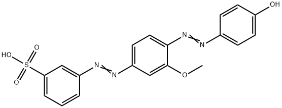3-[[4-[(4-hydroxyphenyl)azo]-3-methoxyphenyl]azo]benzenesulphonic acid 结构式