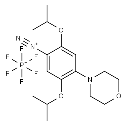 2,5-bis(1-methylethoxy)-4-(morpholino)benzenediazonium hexafluorophosphate 结构式