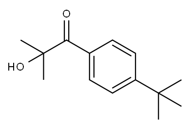 2-羟基-2-甲基-1-[4-(叔丁基)苯基]-1-丙酮 结构式